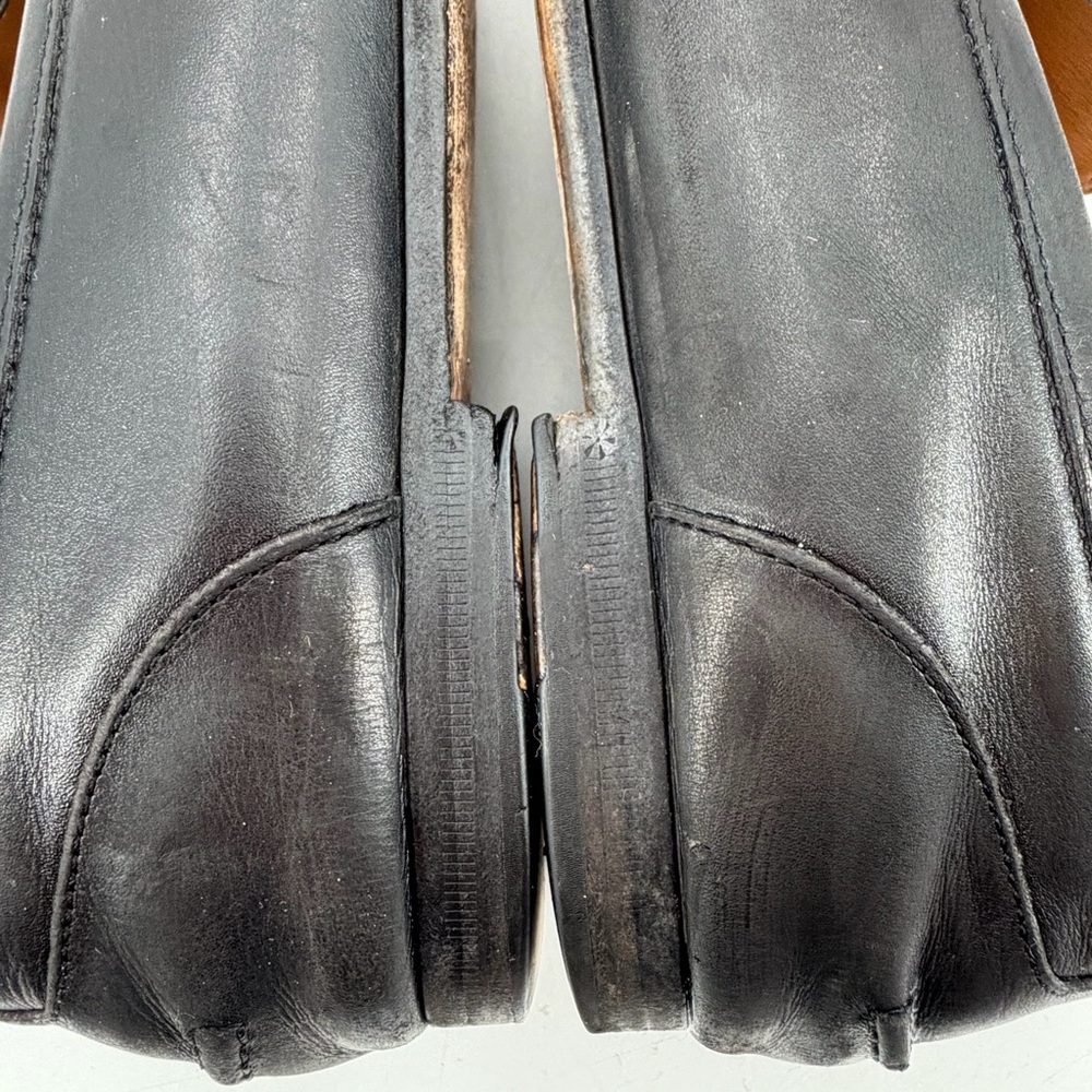 GUCCI Black Leather Horsebit Classic Mens 9 Dress Shoes Loafers FLAWS - Picture 10 of 14